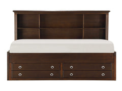 Meghan Espresso Twin Lounge Storage Bed - Ornate Home