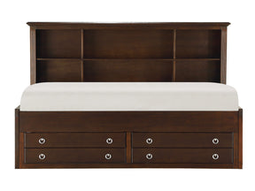 Meghan Espresso Twin Lounge Storage Bed - Ornate Home