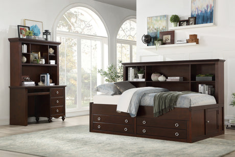 Meghan Espresso Twin Lounge Storage Bed - Ornate Home