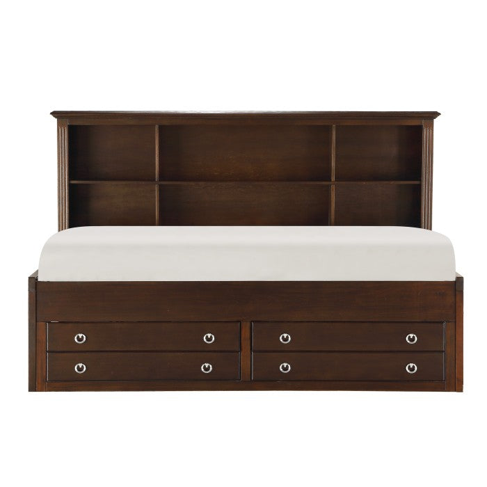 Meghan Espresso Twin Lounge Storage Bed - Ornate Home