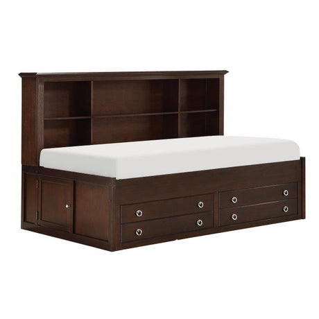 Meghan Espresso Twin Lounge Storage Bed - Ornate Home