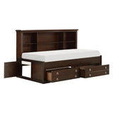 Meghan Espresso Twin Lounge Storage Bed - Ornate Home