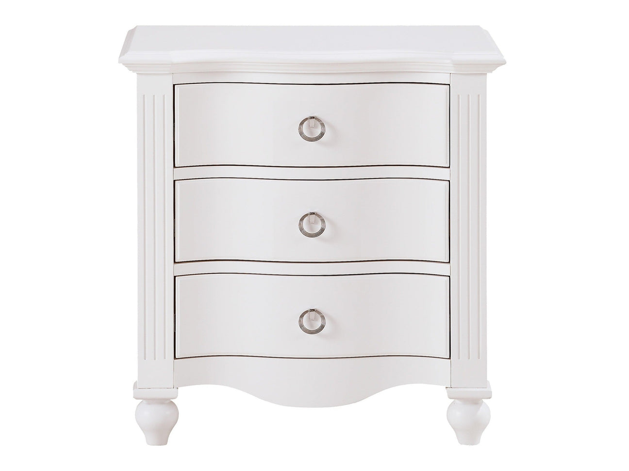 Meghan White Nightstand - Ornate Home