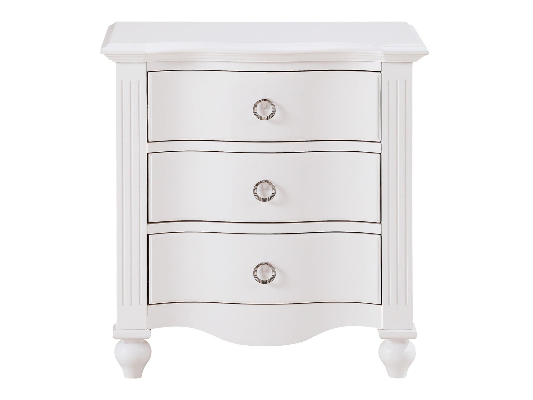 Meghan White Nightstand - Ornate Home