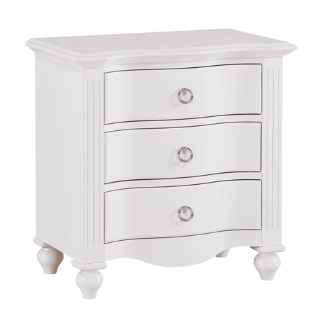 Meghan White Nightstand - Ornate Home