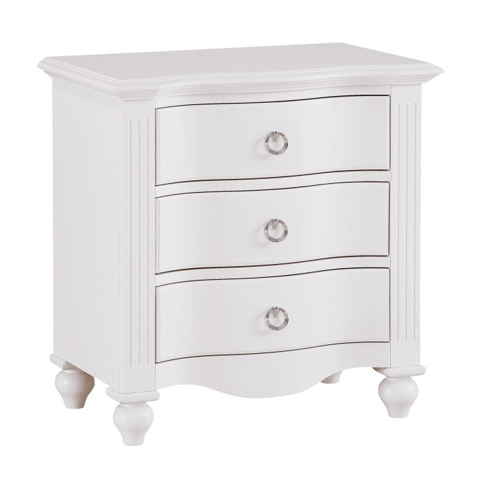 Meghan White Nightstand - Ornate Home