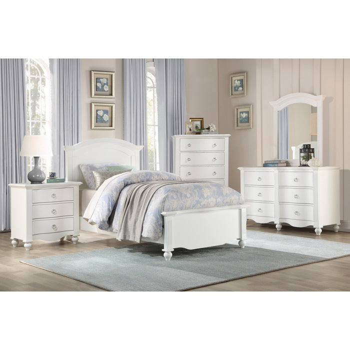 Meghan White Nightstand - Ornate Home