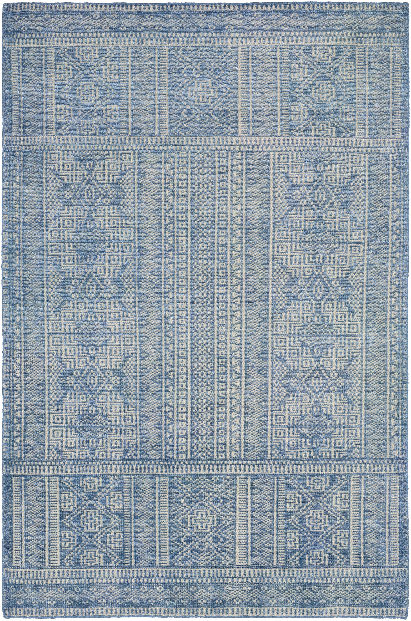 Meigs Blue Premium Viscose&Wool Rug - Clearance - Ornate Home