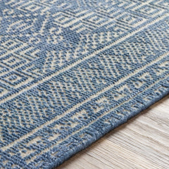 Meigs Blue Premium Viscose&Wool Rug - Clearance - Ornate Home