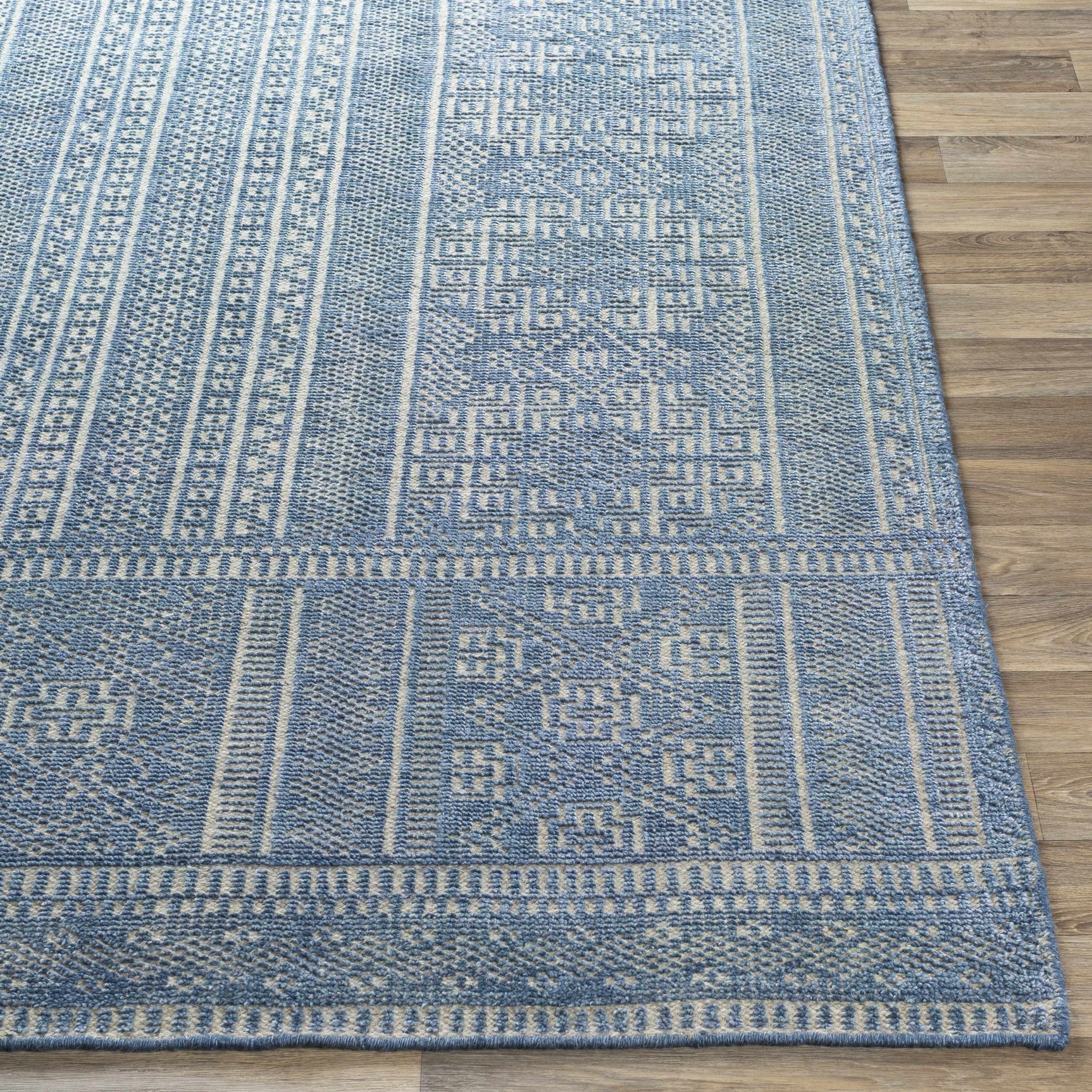 Meigs Blue Premium Viscose&Wool Rug - Clearance - Ornate Home
