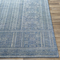 Meigs Blue Premium Viscose&Wool Rug - Clearance - Ornate Home