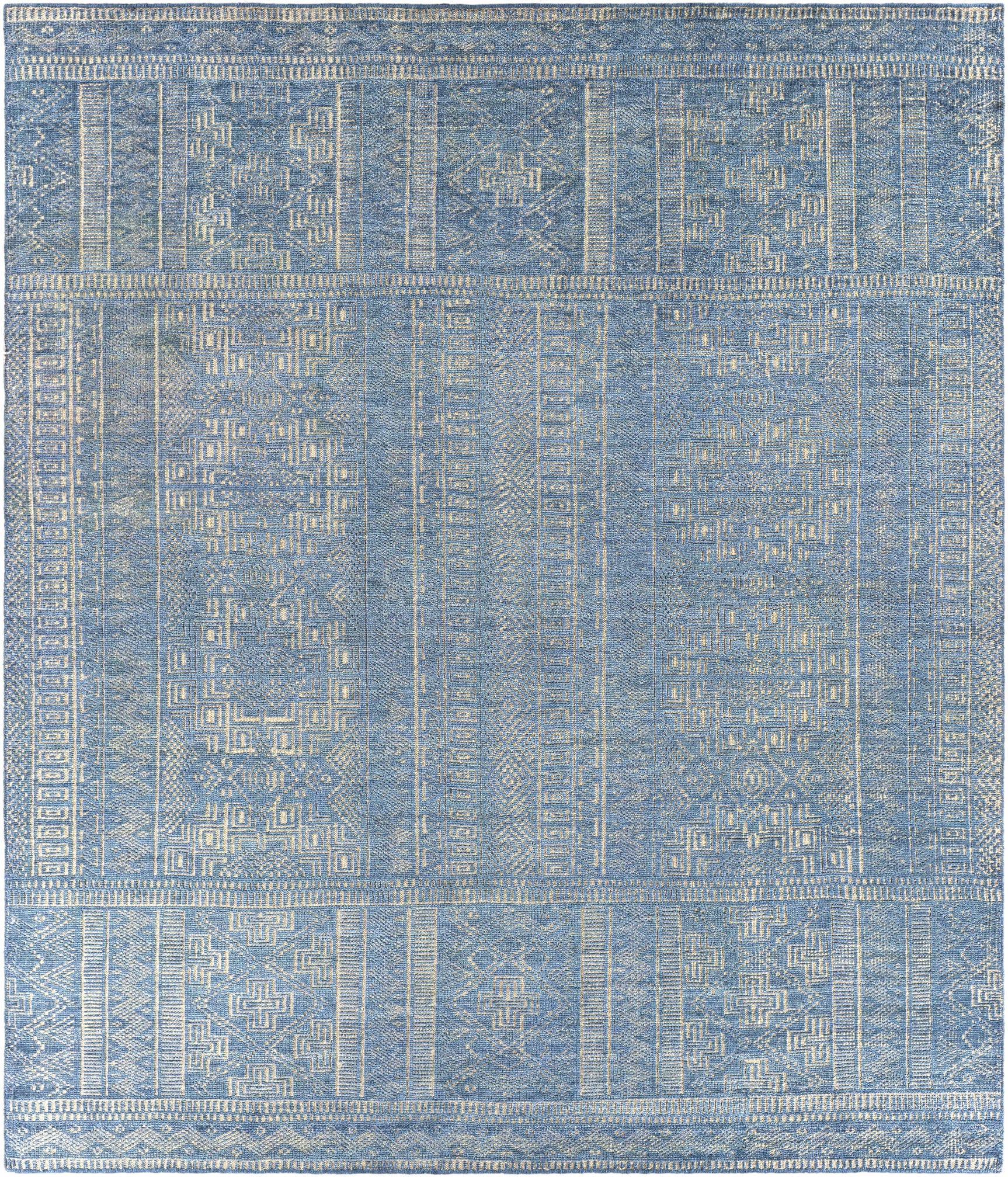 Meigs Blue Premium Viscose&Wool Rug - Clearance - Ornate Home
