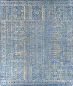 Meigs Blue Premium Viscose&Wool Rug - Clearance - Ornate Home