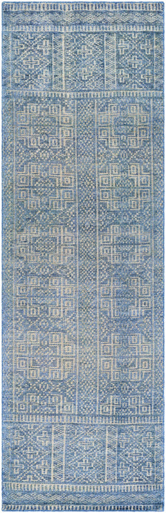Meigs Blue Premium Viscose&Wool Rug - Clearance - Ornate Home