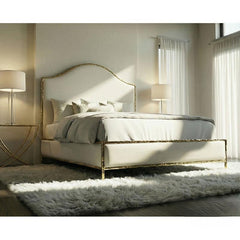 Meilen Gold Queen Bed - Ornate Home