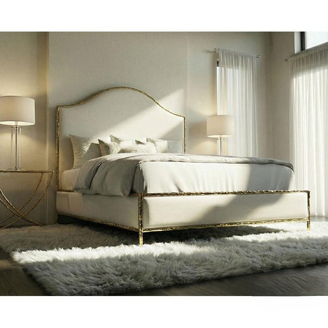 Meilen Gold Queen Bed - Ornate Home