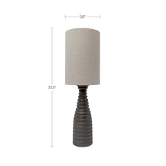 Meili Dark Brown/Natural Table Lamp - Ornate Home