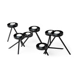 Meira Black Metal Seven Votive Table Candle Holder - Ornate Home