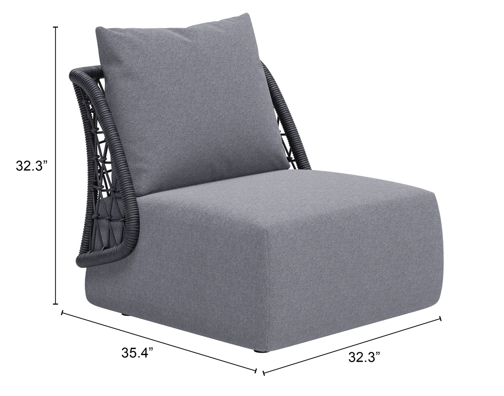 Mekan Gray Accent Chair