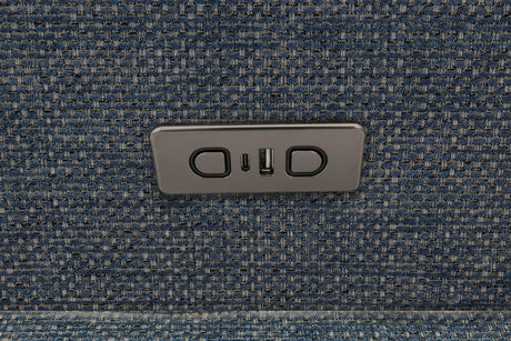 Melancton Blue Power Sectional - Ornate Home