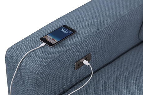 Melancton Blue Power Sectional - Ornate Home