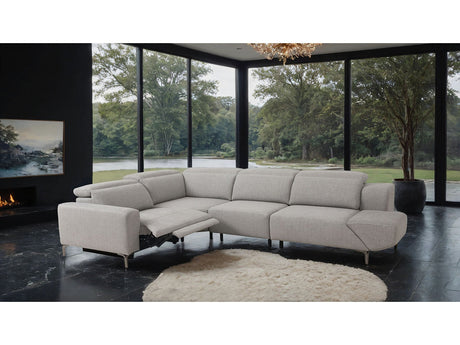 Melancton Light Gray Power Sectional - Ornate Home