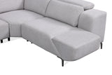 Melancton Light Gray Power Sectional - Ornate Home