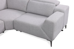 Melancton Light Gray Power Sectional - Ornate Home