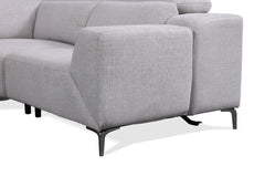Melancton Light Gray Power Sectional - Ornate Home