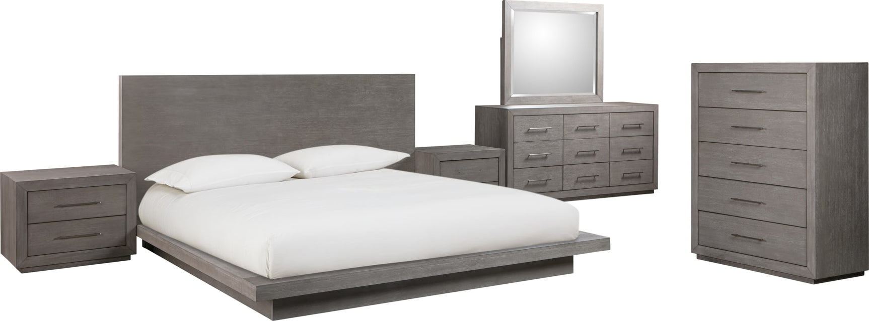 Melbourne Mineral King Panel Bed - Ornate Home