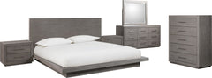 Melbourne Mineral Queen Panel Bed - Ornate Home