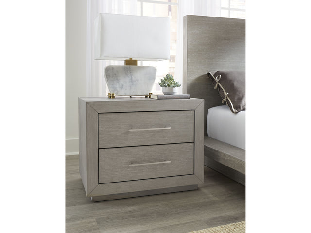 Melbourne Mineral Two Drawer Nightstand with USB - Ornate Home
