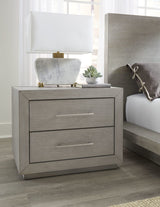Melbourne Mineral Two Drawer Nightstand with USB - Ornate Home