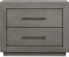 Melbourne Mineral Two Drawer Nightstand with USB - Ornate Home