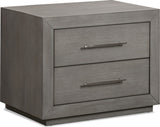 Melbourne Mineral Two Drawer Nightstand with USB - Ornate Home