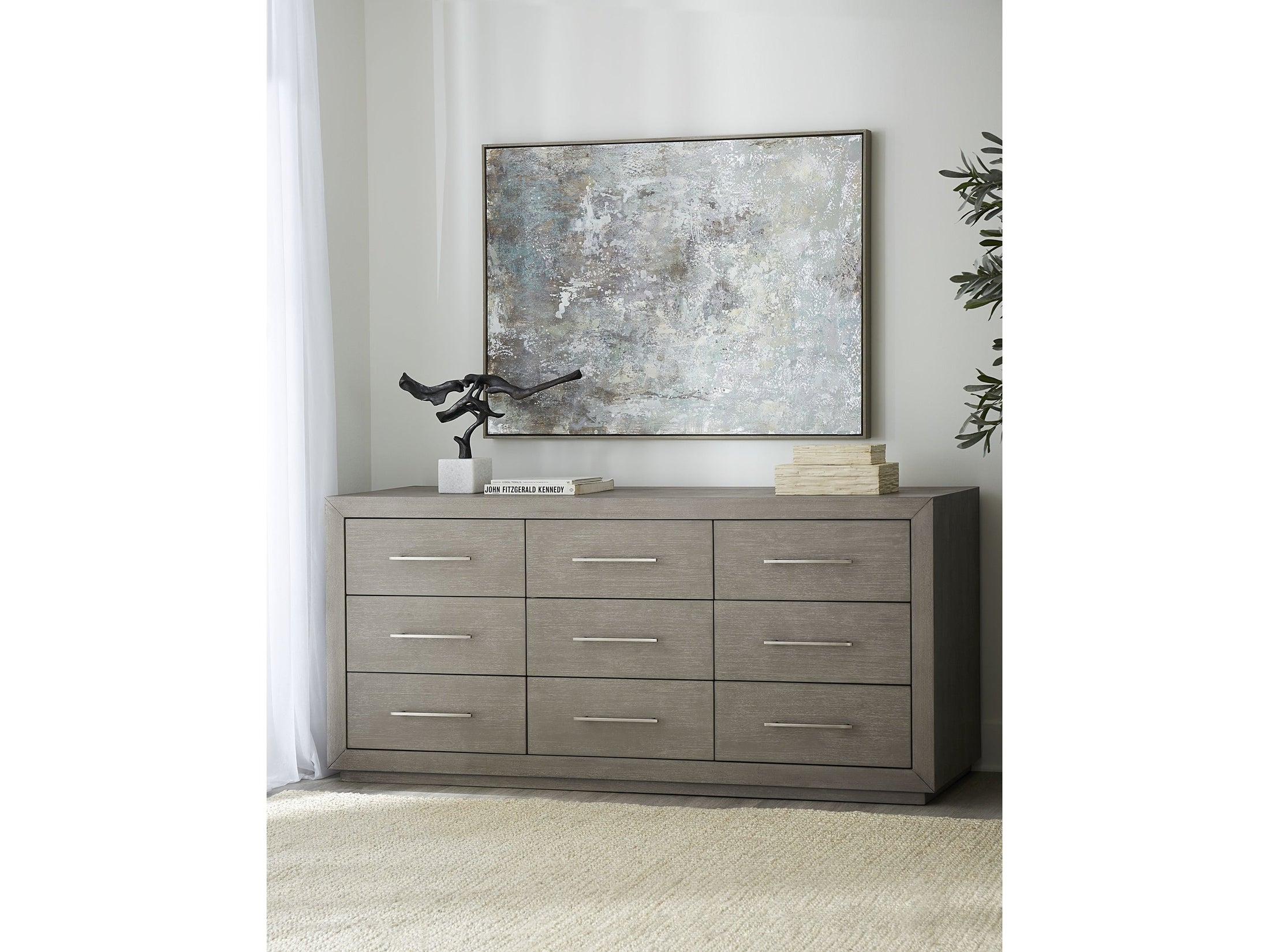 Modus Furniture Melbourne Nine Drawer Dresser in Mineral (2024)