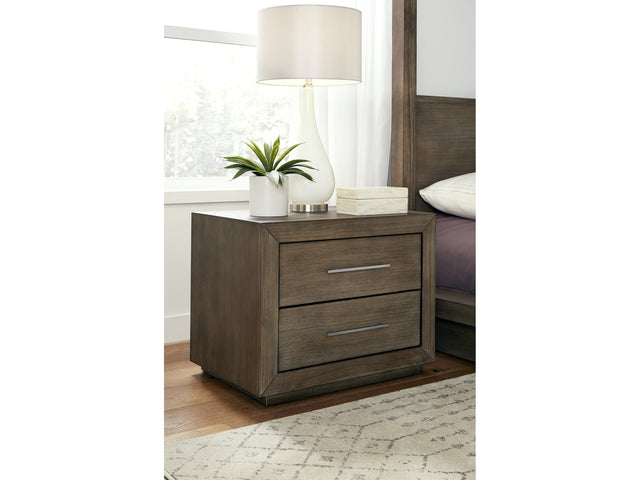 Melbourne Two Drawer Nightstand with USB in Dark Pine - Ornate Home