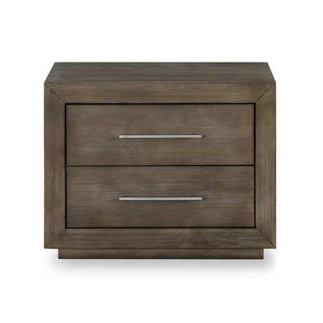 Melbourne Two Drawer Nightstand with USB in Dark Pine - Ornate Home