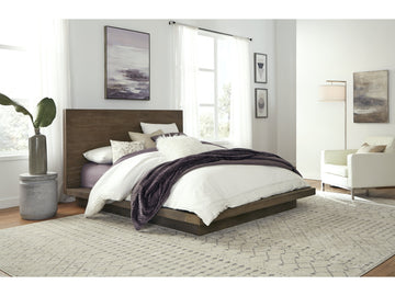 Melbourne Wood California King Platform Bed in Dark Pine - Ornate Home