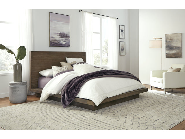 Melbourne Wood Eastern King Platform Bed in Dark Pine - Ornate Home