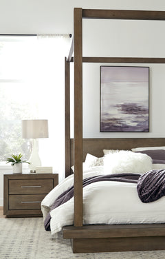 Melbourne Wood Full Canopy Bed in Dark Pine - Ornate Home