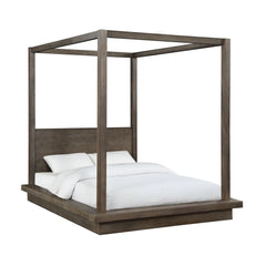 Melbourne Wood Queen Canopy Bed in Dark Pine - Ornate Home