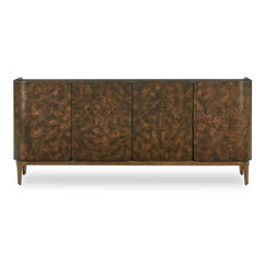 Melbourne Woodtone Mappa Burl 4 Door Cabinet - Ornate Home