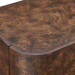 Melbourne Woodtone Mappa Burl 4 Door Cabinet - Ornate Home