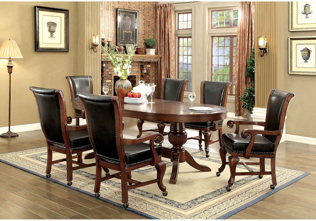 Melina Brown Cherry 7 Pc. Dining Set - Ornate Home