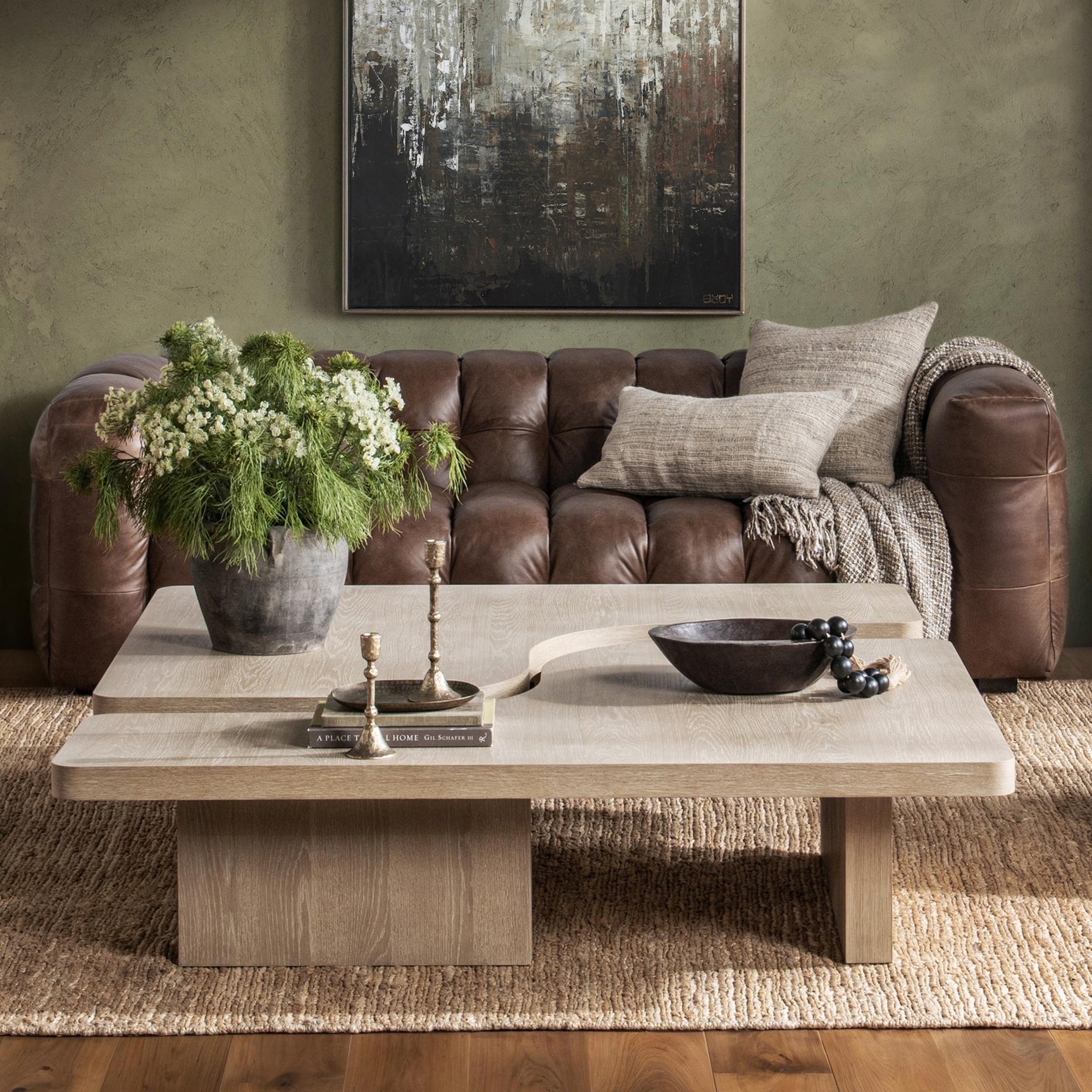 Melina Coastal Drift 2 Piece Coffee Table - Ornate Home