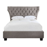 Melina Full Upholstered Footboard Storage Bed in Dolphin Linen - Ornate Home