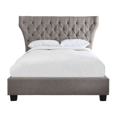 Melina Full Upholstered Platform Bed in Dolphin Linen - Ornate Home