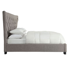 Melina Full Upholstered Platform Bed in Dolphin Linen - Ornate Home