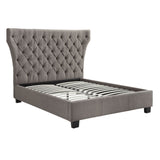 Melina Full Upholstered Platform Bed in Dolphin Linen - Ornate Home
